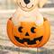Glitzhome® 32"H Halloween Metal Labrador in Pumpkin Yard Stake